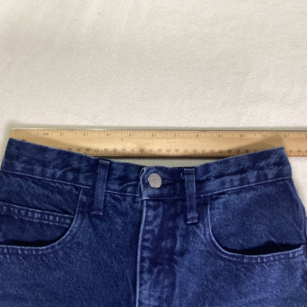 Vintage Guess Georges Marciano High Waisted Denim Shorts Dark Wash Blue 26 USA - Picture 4 of 9